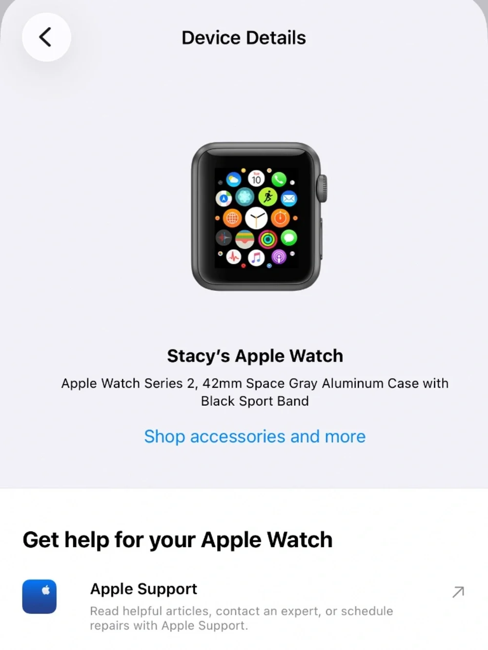 Apple Watch Series 2 42mm Space Gray Aluminum Case with Black Sport Band+charger
